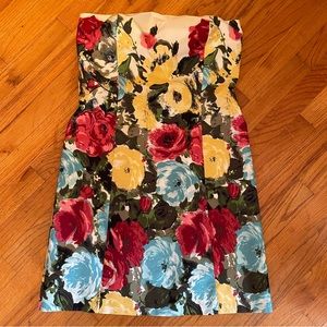 NWOT Loft Floral Strapless Dress